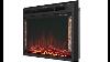 32 Inch Wide Electric Fireplace Insert, Portable Free-Standing Heater with Remo