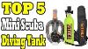 1l Mini Diving Air Tank Scuba Cylinder Oxygen Tank Snorkel Mask Hand Pump Orange